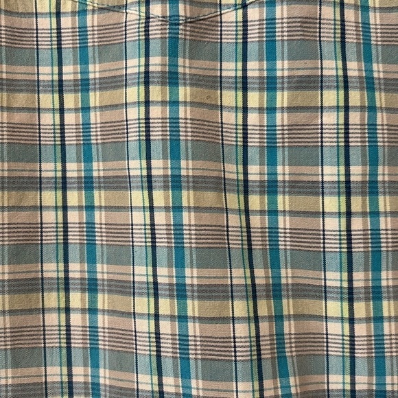 Original Penguin classic fit blue plaid button down shirt size M - Picture 3 of 7